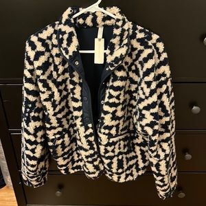 Free People printed fleece. NWT